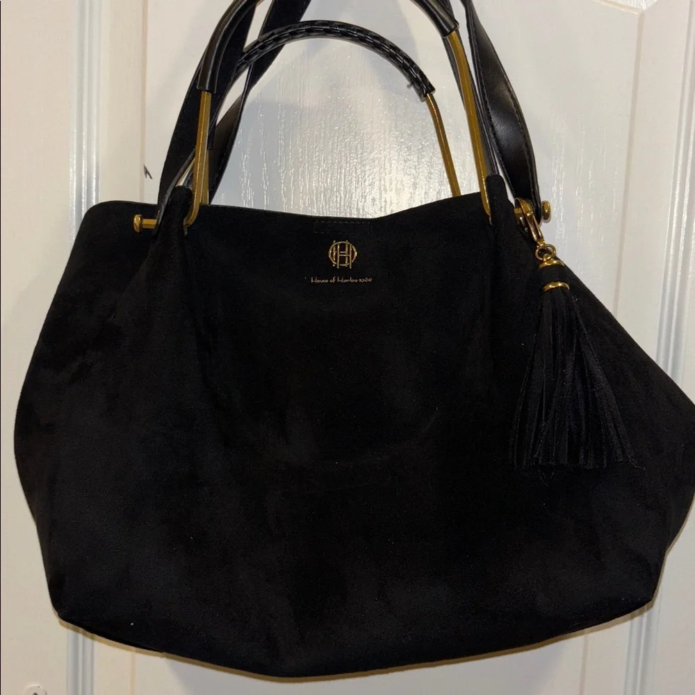 House of Harlow 1960 black faux